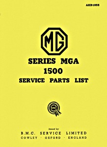 Livre : MG Series MGA 1500 - Service Parts List 