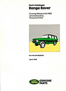 Livre : [RTC9846CH] Range Rover (70-10/85)-PC