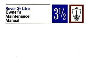 Livre : Rover 3.5 Litre (P5) - Official Owner's Maintenance Handbook 