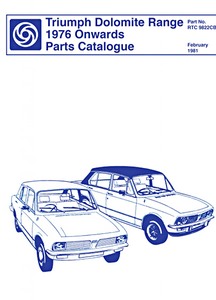 Książka: Triumph Dolomite Range (1976 onwards) - Official Parts Catalogue 