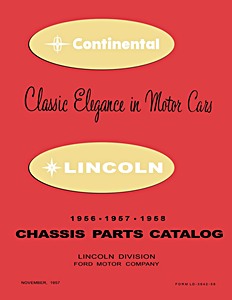 Livre: 1956-1958 Lincoln Chassis Parts Catalog