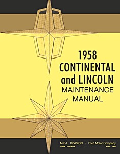 Livre: 1958 Continental and Lincoln - Maintenance Manual