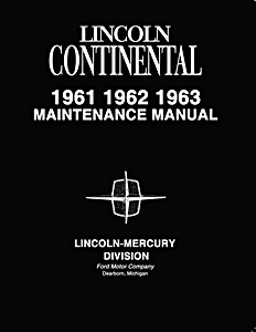 Book: 1961-1963 Lincoln Continental - Maintenance Manual 