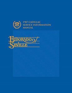 Book: 1987 Cadillac Eldorado, Seville - Service Manual 