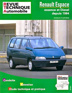 Livre : Renault Espace - essence et Diesel - moteurs 4 cylindres (7/1984-1996) - Revue Technique Automobile (RTA 709.2)
