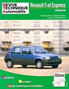 Livre : Renault Super 5 et Express - essence moteurs 0.9 à 1.4 - sauf GT Turbo (1984 jusqu'à fin de fabrication) - Revue Technique Automobile (RTA 711)