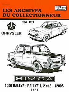 Livre : [ADC 037] Simca 1000 Rallye - 1200S (1967-1978)
