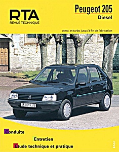 Book: Peugeot 205 - Diesel (03/1983-12/1998) - Revue Technique Automobile (RTA 456.7)