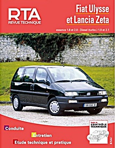 Livre : Fiat Ulysse & Lancia Zeta - essence 1.8 et 2.0 / Diesel 1.9 et 2.1 (1995-1998) - Revue Technique Automobile (RTA 855)