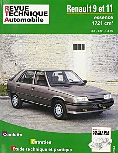 Livre : Renault 9 et 11 - essence 1721 cm³ (1983-1989) - Revue Technique Automobile (RTA 443.4)