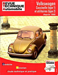 Livre : Volkswagen Coccinelle (Type 1) et utilitaires (Type 2) (08/1968 - 12/1999) - Revue Technique Automobile (RTA 317.4)