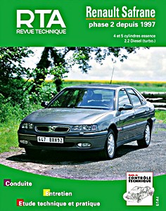 Boek: Renault Safrane - Phase 2 - 4 et 5 cylindres essence / 2.2 Diesel (1997-2000) - Revue Technique Automobile (RTA 617.1)