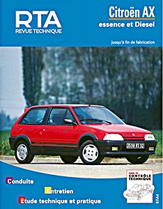 Livre : Citroën AX - essence et Diesel (09/1986-06/1998) - Revue Technique Automobile (RTA 100.1)