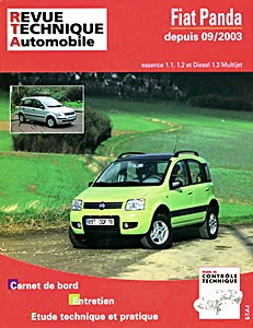 Livre : Fiat Panda + 4x4 - essence 1.1, 1.2 et Diesel 1.3 Multijet (depuis 9/2003) - Revue Technique Automobile (RTA B706)