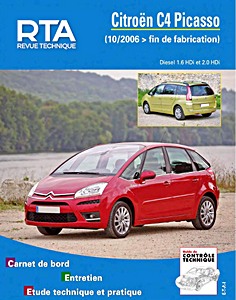 Livre : Citroën C4 Picasso et Grand Picasso - Diesel 1.6 HDi 16V et 2.0 HDi 16V (depuis 10/2006) - Revue Technique Automobile (RTA B723.6)