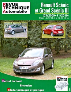 Livre : Renault Scénic et Grand Scénic III - Diesel 1.5 dCi 105 ch et 1.9 dCi 130 ch (03/2009 - 11/2010) - Revue Technique Automobile (RTA B756)