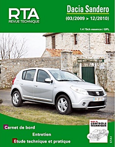 Livre : Dacia Sandero - 1.4 MPI essence / GPL (03/2009-12/2010) - Revue Technique Automobile (RTA B761.5)