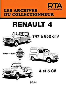 Livre : Renault 4 - 4 et 5 CV (1961-1975) - Les Archives du Collectionneur (ADC 50)