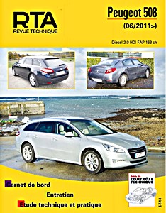 Livre : Peugeot 508 - Diesel 2.0 HDi FAP 163 ch (depuis 06/2011) - Revue Technique Automobile (RTA B780.5)