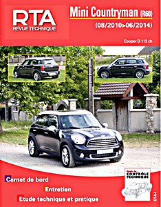Livre : Mini Countryman (R60) - Cooper D 112 ch (08/2010-06/2014) - Revue Technique Automobile (RTA B786)