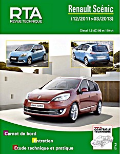 Livre : Renault Scénic III - Phase 2 - Diesel 1.5 dCi - 95 et 110 ch (12/2011-03/2013) - Revue Technique Automobile (RTA B788)