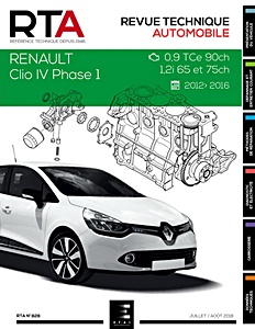 Livre : Renault Clio IV - Phase 1 - essence 0.9 TCe et 1.2 i (2012-2016) - Revue Technique Automobile (RTA 828)