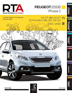 Boek: Peugeot 2008 - Phase 1 - essence 1.2 VTi et 1.2 PureTech (2013-2016) - Revue Technique Automobile (RTA 835)