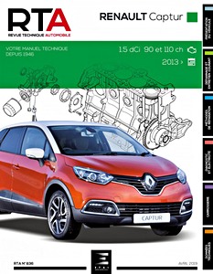 Livre : Renault Captur - Diesel 1.5 dCi - 90 et 110 ch (2013-2019) - Revue Technique Automobile (RTA 836)