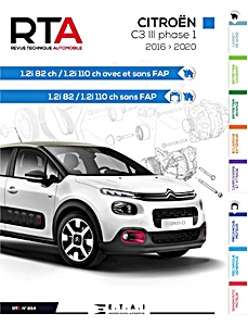 Livre : Citroën C3 III - Phase 1 - 1.2i essence (2016-2020) - Revue Technique Automobile (RTA 854)