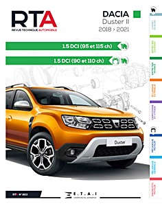 Livre : Dacia Duster II - 1.5 dCi Diesel (2018-2021) - Revue Technique Automobile (RTA 863)