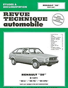 Livre : Renault 20 L - TL et GTL (R1271, 1976-1983) - Revue Technique Automobile (RTA 362)