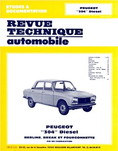 Livre : [RTA 379] Peugeot 304 Diesel (76-80)