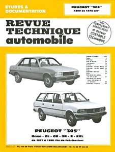Livre : Peugeot 305 - essence 1290 et 1472 cm³ (1977-1988) - Revue Technique Automobile (RTA 381)