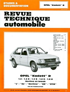 Livre : Opel Kadett D (1980-1984) - Revue Technique Automobile (RTA 405)