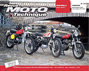 Livre : Minarelli moteur 49 cm³ P6 CS / Yamaha XT 400, XT 500, SR 400, SR500 (1976-1987) - Revue Moto Technique (RMT 29.1)