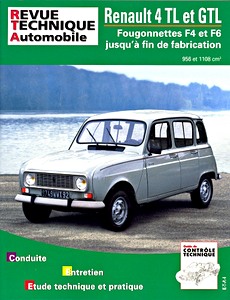Livre : Renault 4 TL et GTL (1987-1993) / Fourgonnettes F4 et F6 (1975-1993) - 956 et 1108 cm³ - Revue Technique Automobile (RTA 388.7)