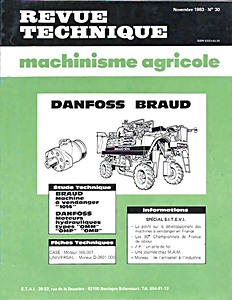 Livre : Machine à vendanger Braud 1014 - moteur Fiat 8051 / moteurs hydrauliques Danfoss OMM, OMP et OMR - Revue Technique Machinisme Agricole (RTMA 30)