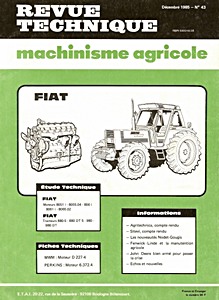 Livre : Fiat 880-5, 880-5 DT, 980 et 980 DT - moteurs Fiat 8051 i, 8055-04, 806 i, 8061 i et 8065-02 - Revue Technique Machinisme Agricole (RTMA 43)
