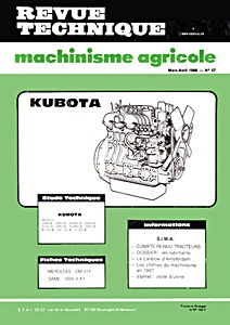 [57] Moteurs Kubota Z5500 B, Z600 B, ZH600 B