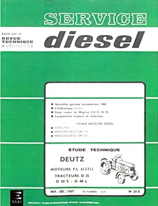 Livre : Deutz D25-2, D30 L et D 40 L - moteurs Deutz F/L 612/712 - Revue Technique Diesel (RTD 28)