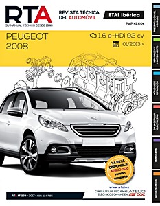 Livre: Peugeot 2008 - diesel 1.6 e-HDi 92 cv (desde 01/2013) - Revista Técnica del Automovil (RTA 259)
