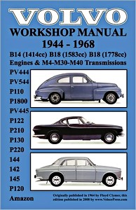 Książka: Volvo Workshop Manual (1944-1968) - PV444, PV544 (P110), P1800, PV445, P122 (P120 & Amazon) - Clymer Owner's Workshop Manual