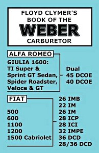 Book: Floyd Clymer's Book of the Weber Carburetor