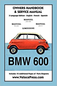Book: BMW 600 Limousine 1957- 59 Owners Manual & Service