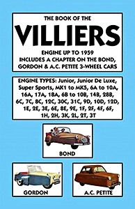 Livre : The Book of the Villiers Engine (up to 1959) - Includes a Chapter on the Bond, Gordon & AC Petite 3-Wheel Cars - Clymer Manual Reprint