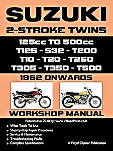 Livre : Suzuki 2-stroke Twins 125 to 500 cc (1962 onwards) - Workshop Manual - Clymer Manual Reprint