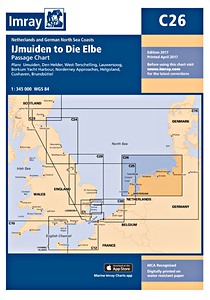 Navigation chart: Imray Chart C26: IJmuiden to Die Elbe