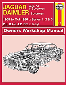 Boek: Jaguar XJ6, XJ & Sovereign / Daimler Sovereign - Series 1, 2 & 3 - 6-cyl (1968-Oct 1986) - Haynes Service and Repair Manual