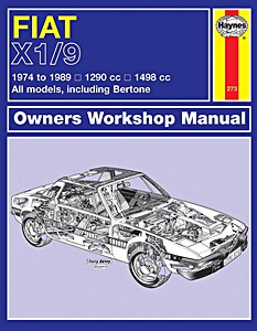 Livre : Fiat / Bertone X 1/9 -All models, including Bertone (1974-1989) - Haynes Owners Workshop Manual