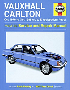 Livre : Vauxhall Carlton - Petrol (Oct 1978-Oct 1986) - Haynes Service and Repair Manual